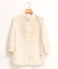 フロント 刺繍ブラウス