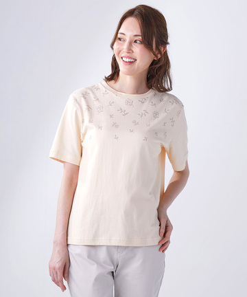 ステッチ風 プリント Tシャツ