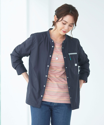 スタンドカラー ライト ジャケット【Octa(R)使用】【撥水加工】