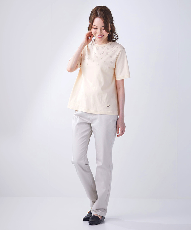 ステッチ風 プリント Tシャツ